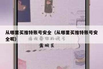 从哪里买推特账号安全（从哪里买推特账号安全呢）