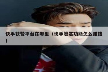 快手获赞平台在哪里（快手赞赏功能怎么赚钱）