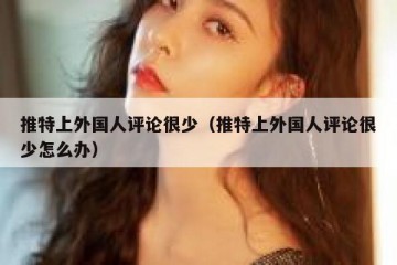 推特上外国人评论很少（推特上外国人评论很少怎么办）