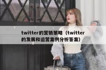 twitter的营销策略（twitter的发展和运营案例分析答案）
