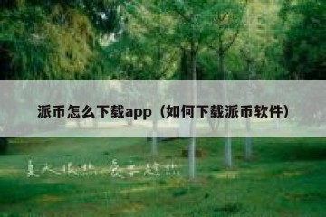 派币怎么下载app（如何下载派币软件）