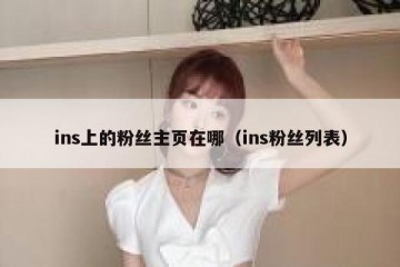 ins上的粉丝主页在哪（ins粉丝列表）