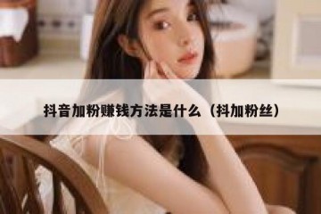 抖音加粉赚钱方法是什么（抖加粉丝）