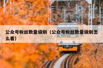 公众号粉丝数量级别（公众号粉丝数量级别怎么看）