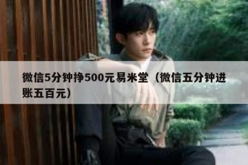 微信5分钟挣500元易米堂（微信五分钟进账五百元）