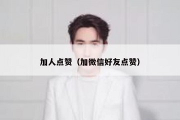 加人点赞（加微信好友点赞）