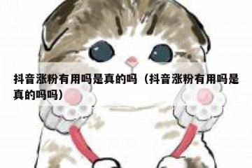 抖音涨粉有用吗是真的吗（抖音涨粉有用吗是真的吗吗）