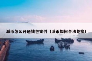 派币怎么开通钱包支付（派币如何合法兑换）