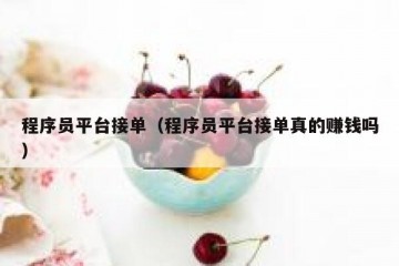 程序员平台接单（程序员平台接单真的赚钱吗）
