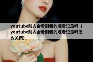 youtube别人会看到我的观看记录吗（youtube别人会看到我的观看记录吗怎么关闭）