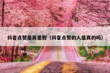 抖音点赞是真是假（抖音点赞的人是真的吗）