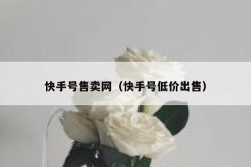快手号售卖网（快手号低价出售）