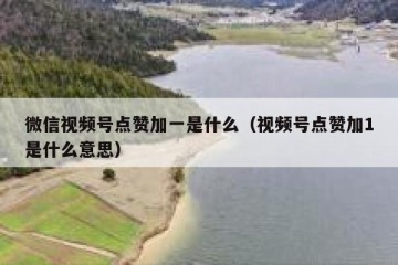 微信视频号点赞加一是什么（视频号点赞加1是什么意思）