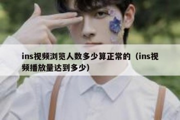 ins视频浏览人数多少算正常的（ins视频播放量达到多少）
