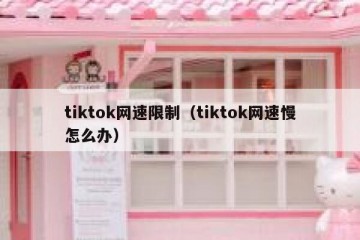 tiktok网速限制（tiktok网速慢怎么办）