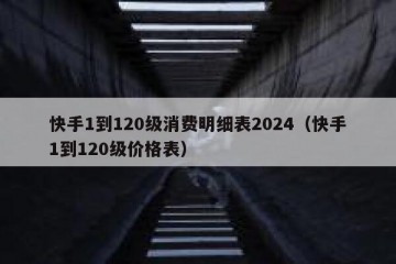 快手1到120级消费明细表2024（快手1到120级价格表）
