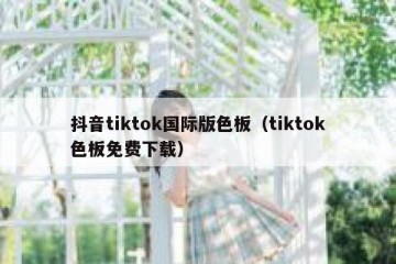 抖音tiktok国际版色板（tiktok色板免费下载）