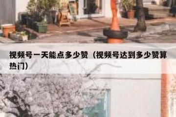 视频号一天能点多少赞（视频号达到多少赞算热门）