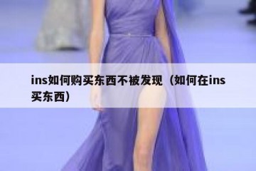 ins如何购买东西不被发现（如何在ins买东西）