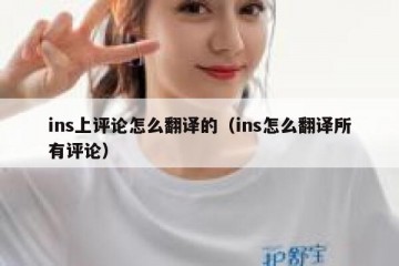 ins上评论怎么翻译的（ins怎么翻译所有评论）