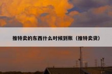 推特卖的东西什么时候到账（推特卖货）