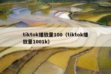 tiktok播放量100（tiktok播放量1001k）