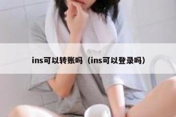 ins可以转账吗（ins可以登录吗）