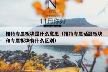 推特专属板块是什么意思（推特专属话题板块和专属板块有什么区别）