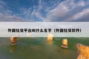 外国社交平台叫什么名字（外国社交软件）