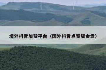 境外抖音加赞平台（国外抖音点赞资金盘）