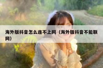 海外版抖音怎么连不上网（海外版抖音不能联网）