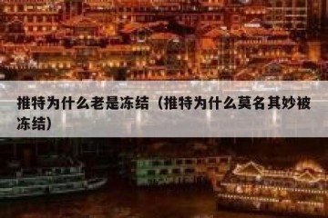 推特为什么老是冻结（推特为什么莫名其妙被冻结）