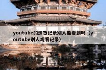 youtube的浏览记录别人能看到吗（youtube别人观看记录）
