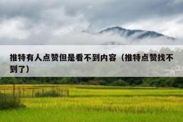 推特有人点赞但是看不到内容（推特点赞找不到了）