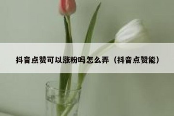 抖音点赞可以涨粉吗怎么弄（抖音点赞能）