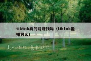 tiktok真的能赚钱吗（tiktok能赚钱么）