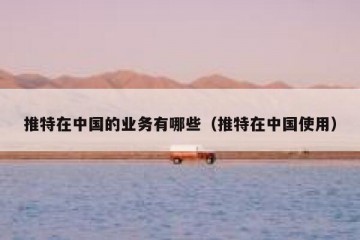 推特在中国的业务有哪些（推特在中国使用）