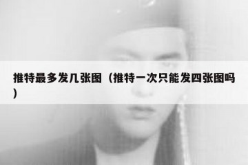 推特最多发几张图（推特一次只能发四张图吗）
