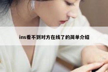 ins看不到对方在线了的简单介绍