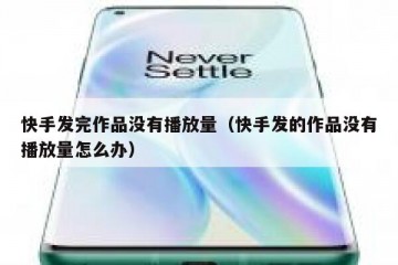 快手发完作品没有播放量（快手发的作品没有播放量怎么办）