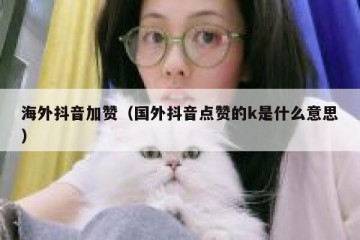 海外抖音加赞（国外抖音点赞的k是什么意思）