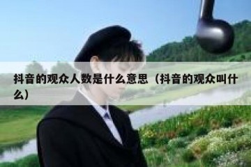 抖音的观众人数是什么意思（抖音的观众叫什么）