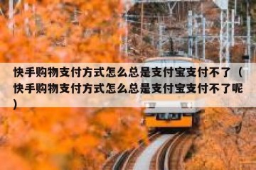 快手购物支付方式怎么总是支付宝支付不了（快手购物支付方式怎么总是支付宝支付不了呢）
