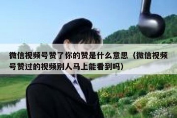 微信视频号赞了你的赞是什么意思（微信视频号赞过的视频别人马上能看到吗）