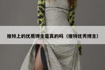 推特上的优质博主是真的吗（推特优秀博主）