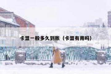 卡盟一般多久到账（卡盟有用吗）