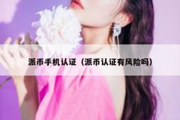 派币手机认证（派币认证有风险吗）