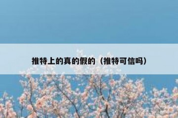 推特上的真的假的（推特可信吗）