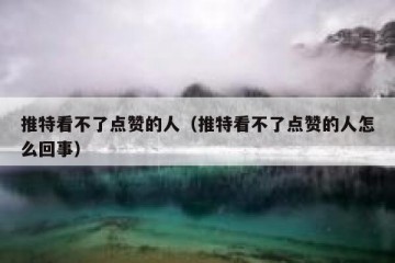 推特看不了点赞的人（推特看不了点赞的人怎么回事）