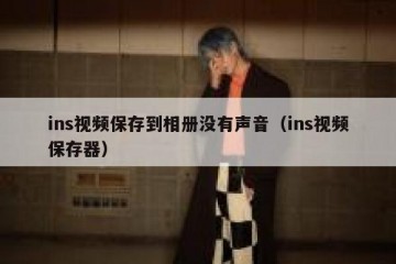ins视频保存到相册没有声音（ins视频保存器）